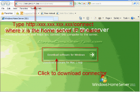 How to install the Windows Home Server 2011 connector software