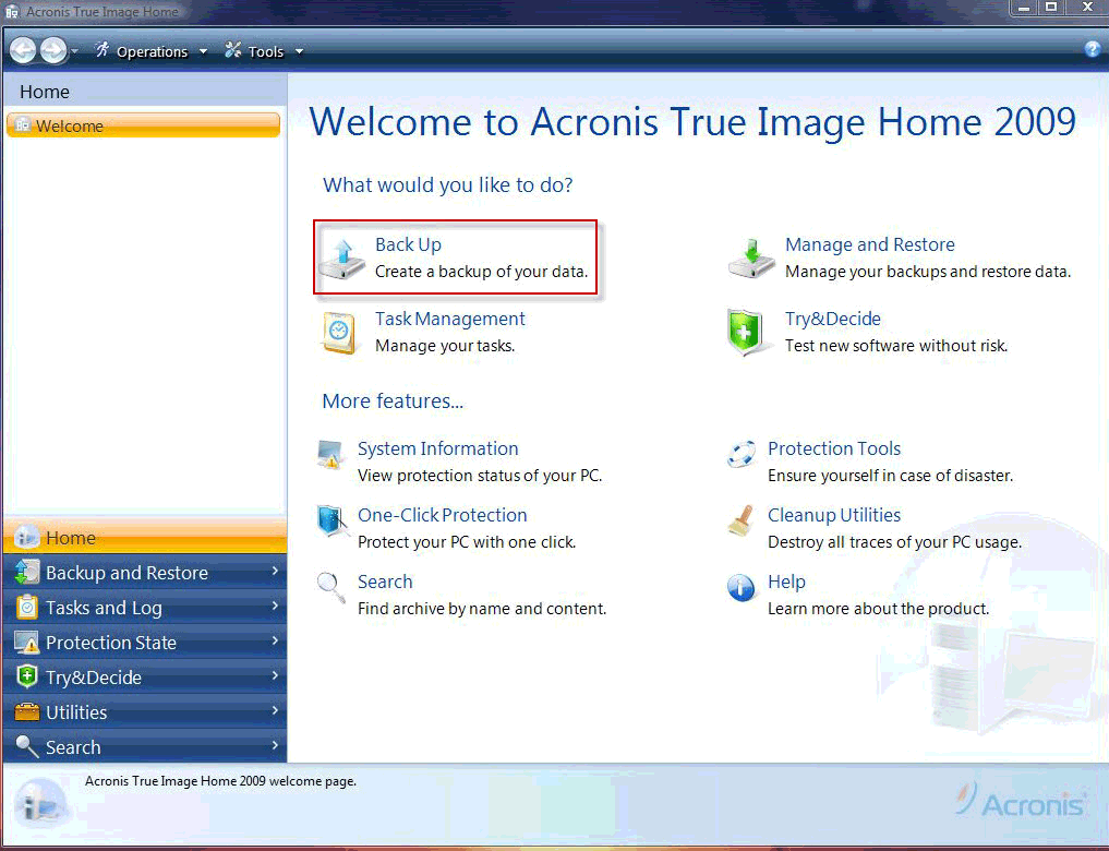 acronis true image 2009 windows 10