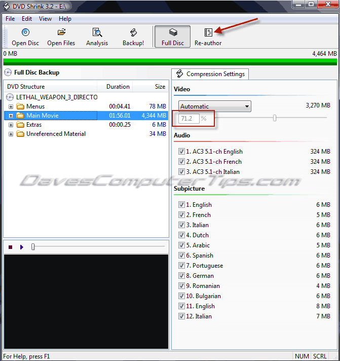 ayuda aceptar Acercarse How to use DVDShrink… The right way! | Daves Computer Tips