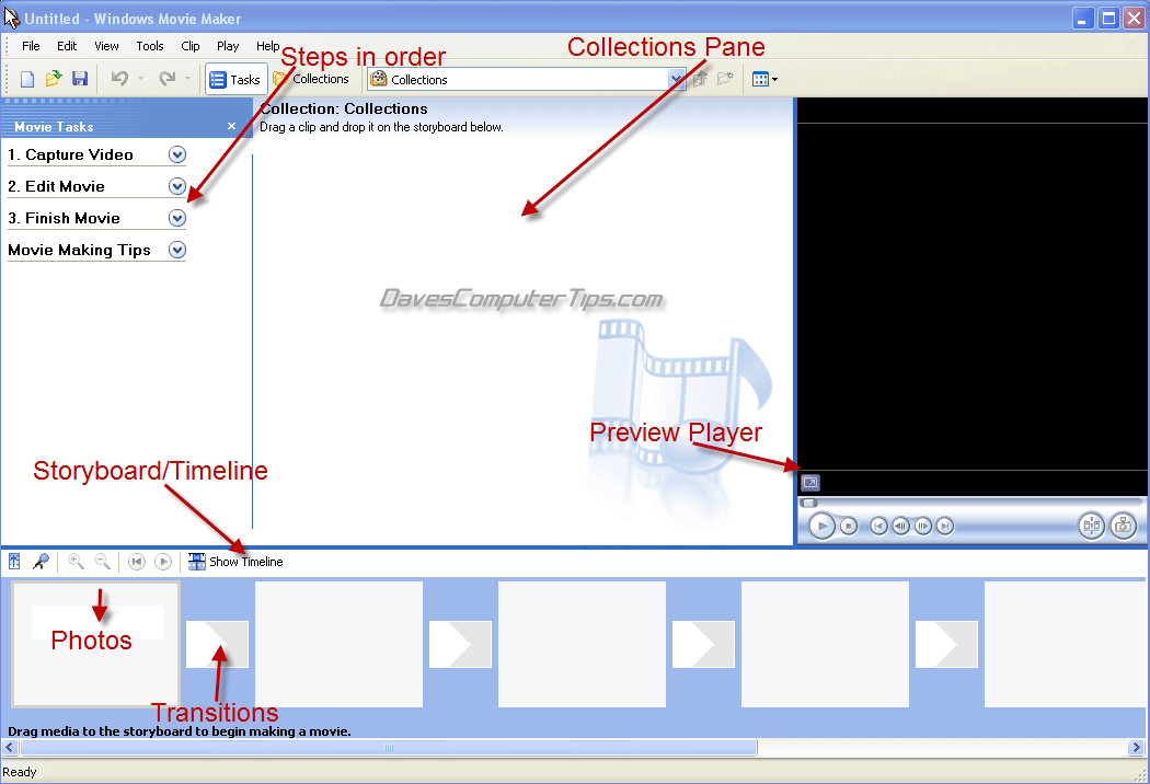 how to create a video presentation using windows movie maker