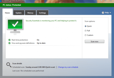 microsoft security essentials latest definitions download