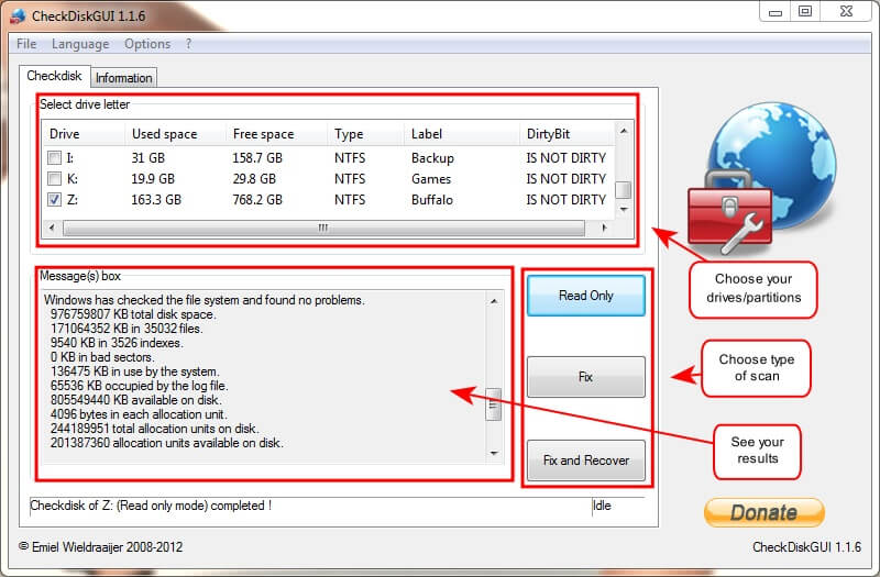 A One-Click Disk Check Tool for Windows – CheckDiskGUI