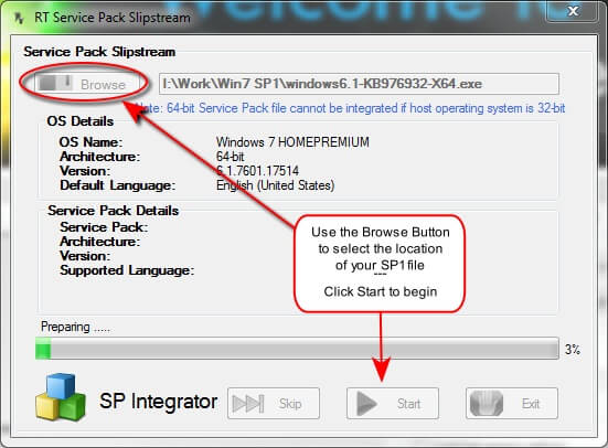 slipstream service pack 1 into windows 7 enterprise