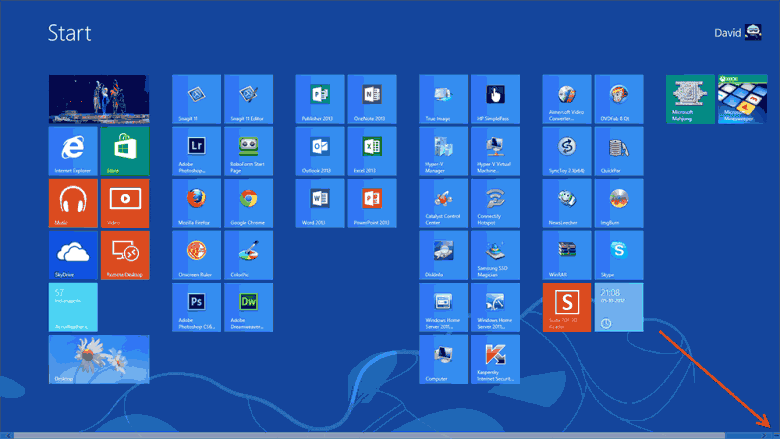 Windows 8 start screen zoom