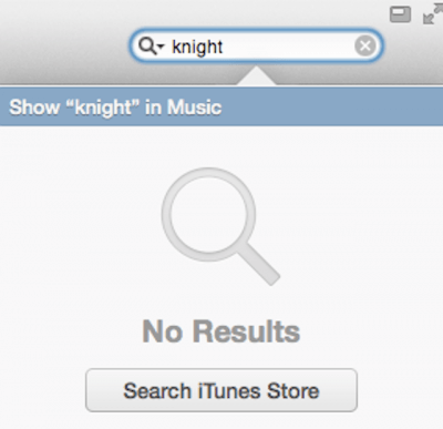 itunes search not found