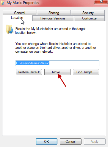 find file types and move to one folder windows 7