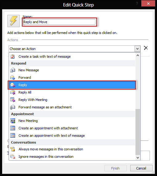 outlook for mac quick steps