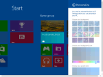 Windows 8.1 personalization inside the Metro interface.