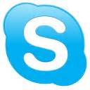 skype logo business card