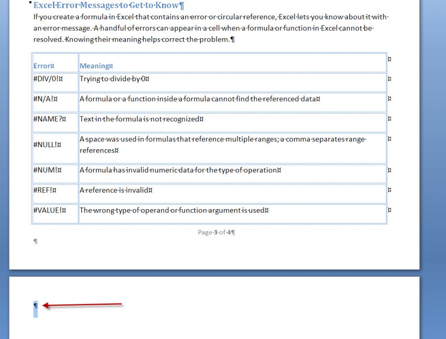 How Do You Delete A Blank Page After A Table In Word