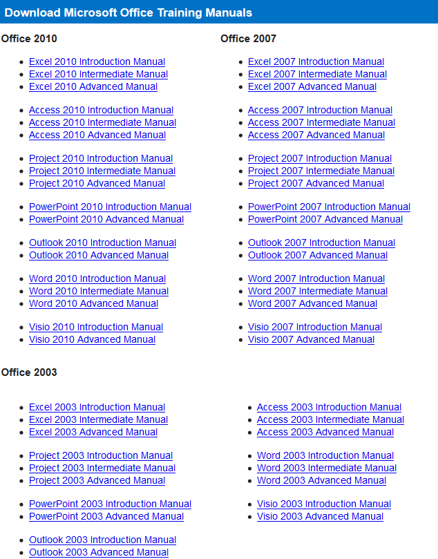 microsoft office 2010 training manual free download