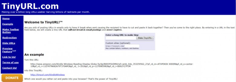 Tiny URL - site