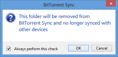 bittorrent sync remove folder