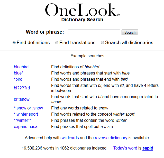 Related meaning. Словарь ONELOOK Dictionary. Фразы с find. Related Words.