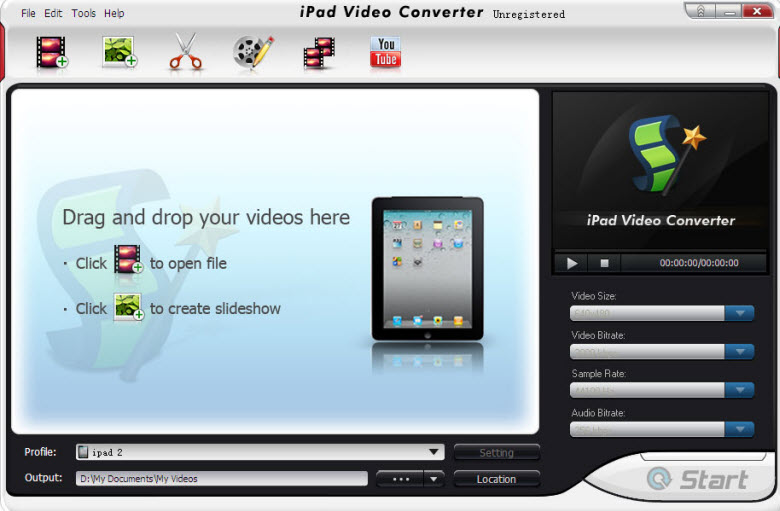 blazevideo ipad converter interface