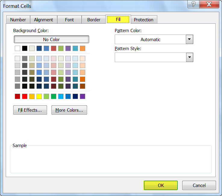 How To Automatically Change Fill Color In Excel