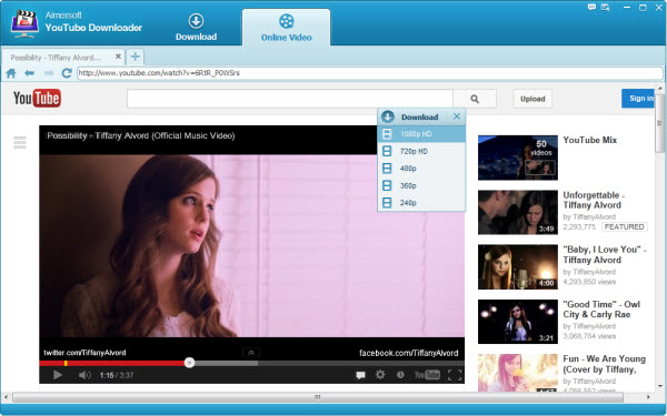 aimersoft youtube downloader