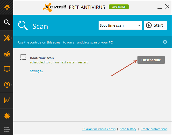 avast full scan time