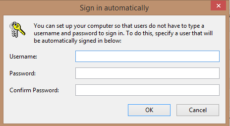 win8 automatic sign-in