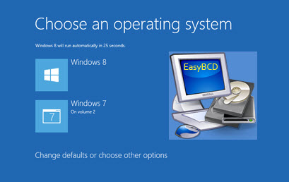 how to use easybcd to dual boot