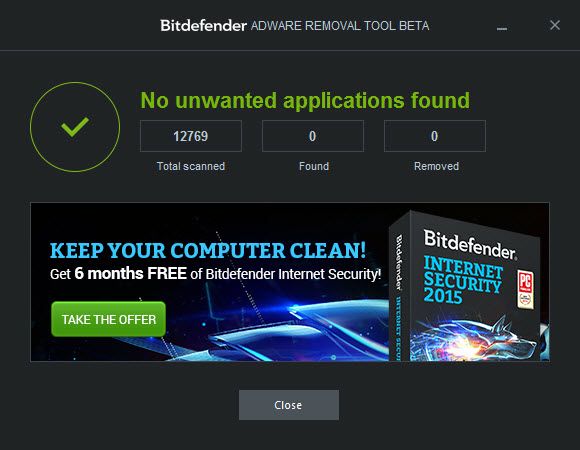 bitdefender adware removal operating systems