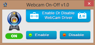 webcam on-off