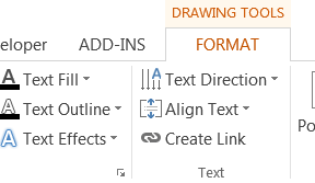 linking text boxes in word 2013