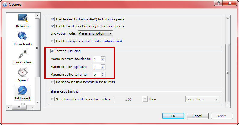 qbittorrent settings