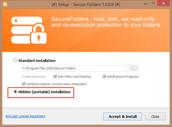 secure folder windows 10