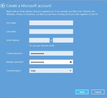 Create an MS Account