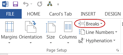 microsoft word different page numbers for sections