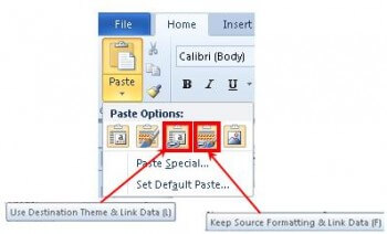 Word's Paste Links Functions