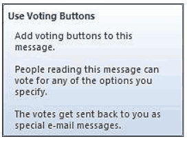 custom voting buttons outlook 2016