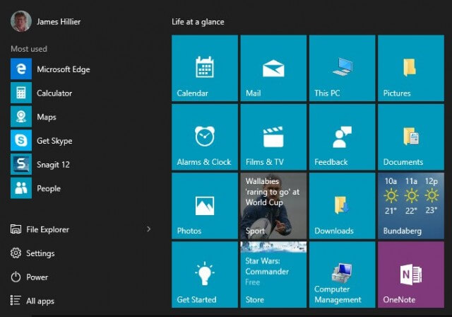 start menu-4 rows