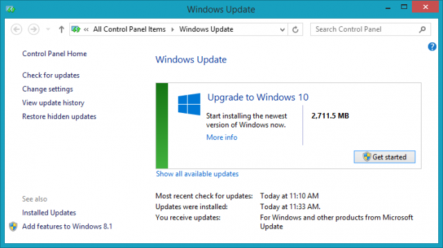 windows 10 upgrade