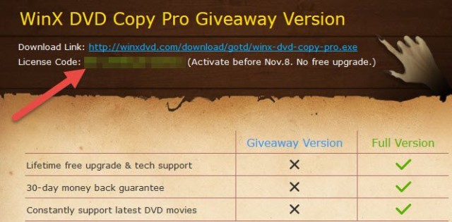 winx dvd copy pro-popup window