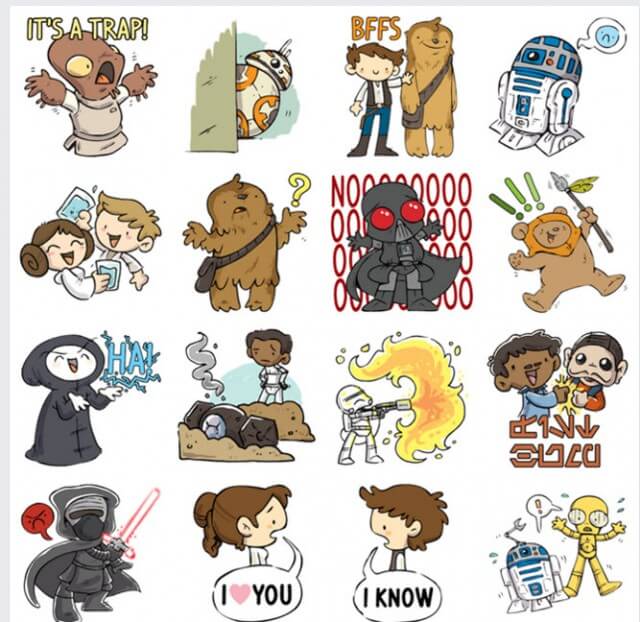 The Force Is Strong With This One Facebook Star Wars Stickers Pic 1