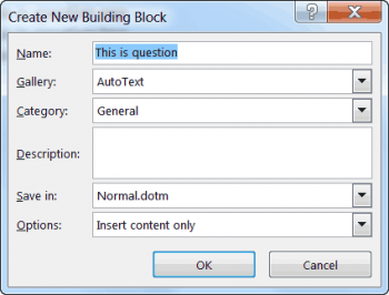 create new word building block