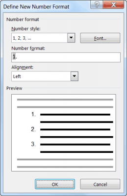 define number format in word