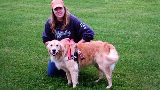 The Author with one of my few selfies. This is with my certified Search & Rescue Golden Retriever. We help locate missing people and cadavers.