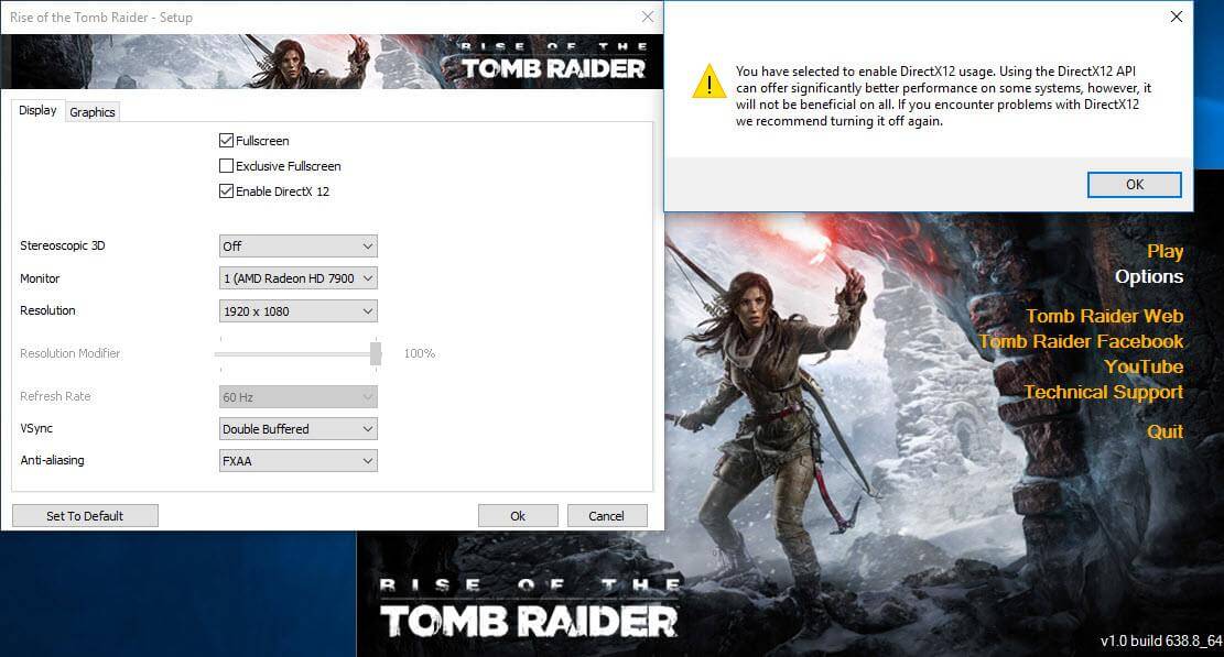 Rise of the Tomb Raider, Software