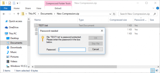 bandizip password protect