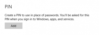 windows 10 PIN