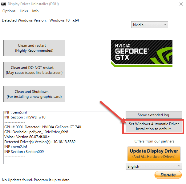 gpu display driver uninstaller nvidia