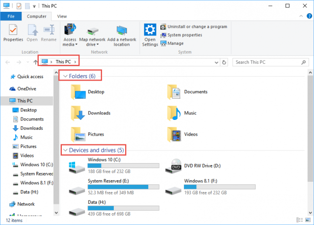 Make File Explorer Open To This Pc In Windows Daves Computer Tips