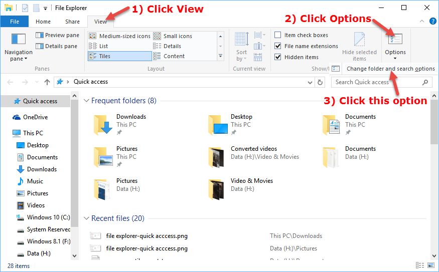 Make File Explorer Open to ‘This PC’ in Windows 10 | Daves Computer Tips