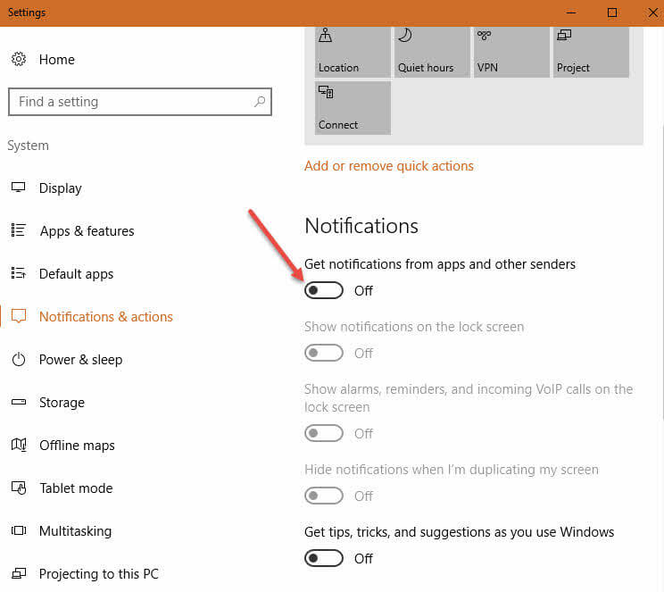 Windows 10 Quick Tips Disable Enhanced Notifications Daves Computer