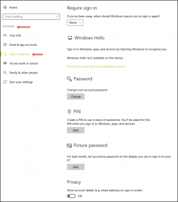 Windows 10 Quick Tip - Sign-In Options | Daves Computer Tips