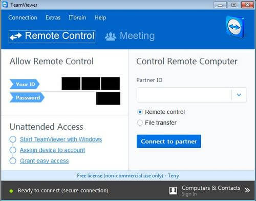 how to keep teamviewer connected remotely free edition