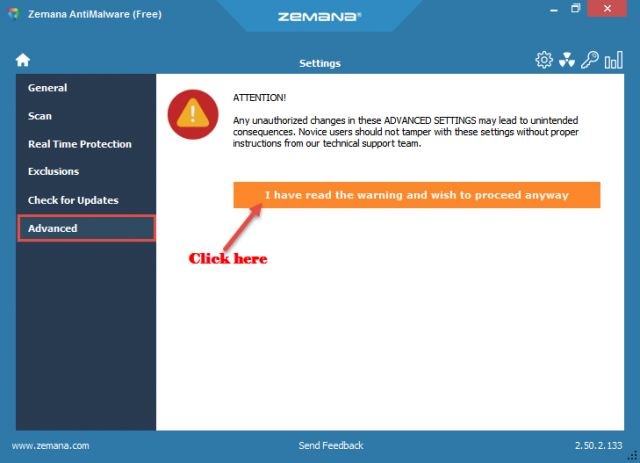 zemana-settings-advanced